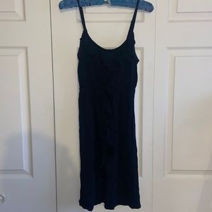 Simple black causal summer dress